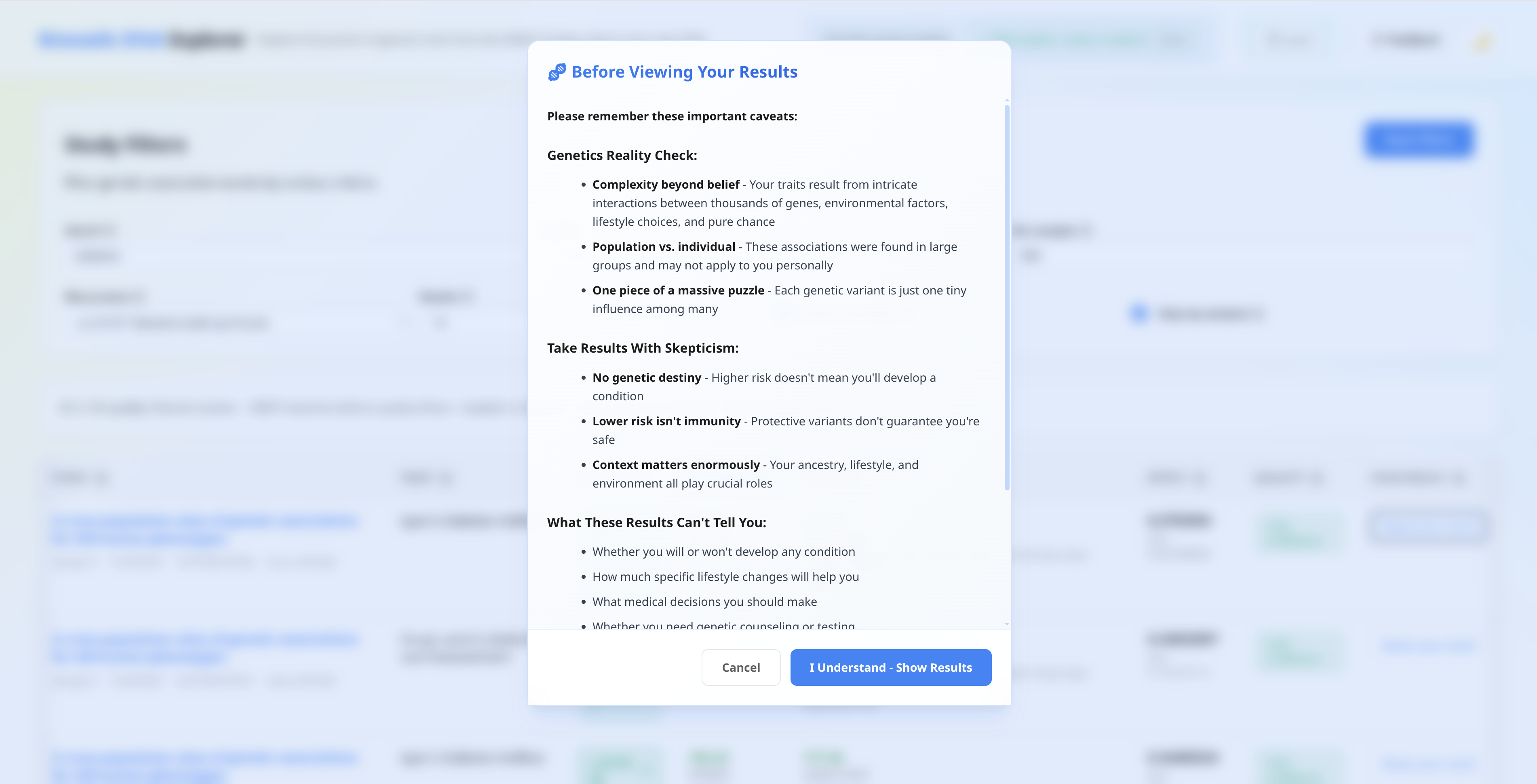 One of the notices the user sees