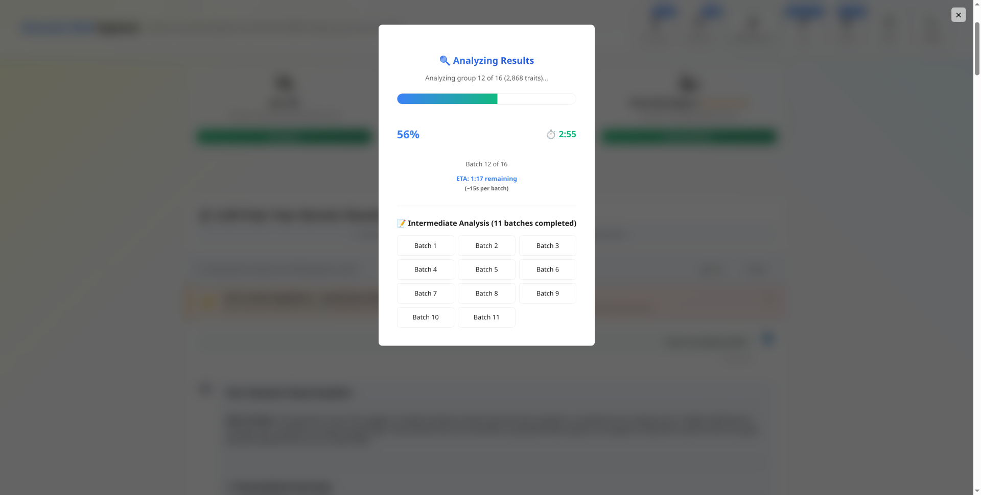 The experimental overview report